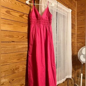 Hot pink Zara maxi dress